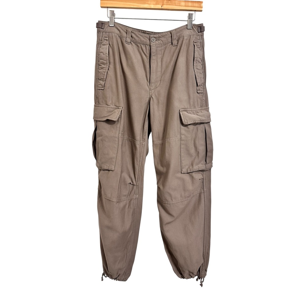 TNA Cargo Pants Womens Size 6 Drawstring‎ Utility Casual Khaki